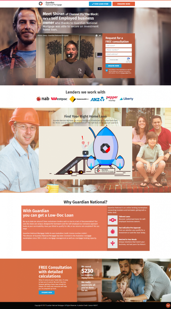 Landing Page Layout